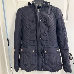 Free people navy puffer coat XS
